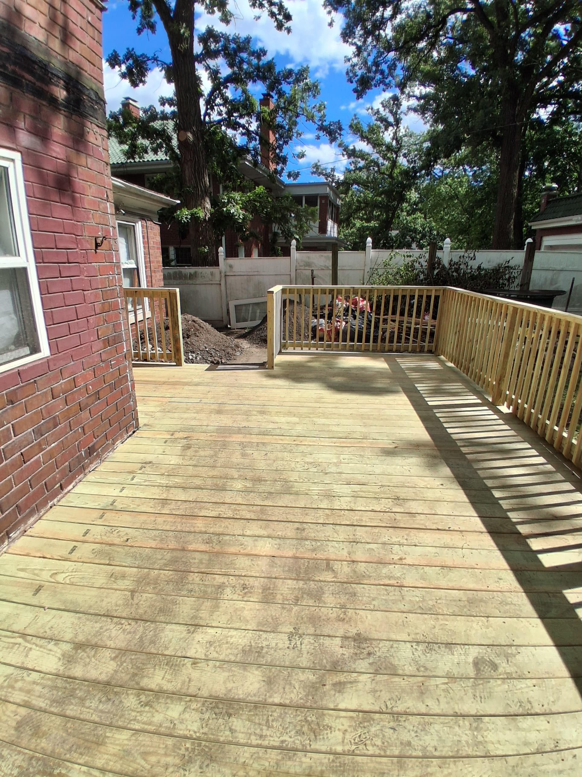 After photo from porch in Chicagoland