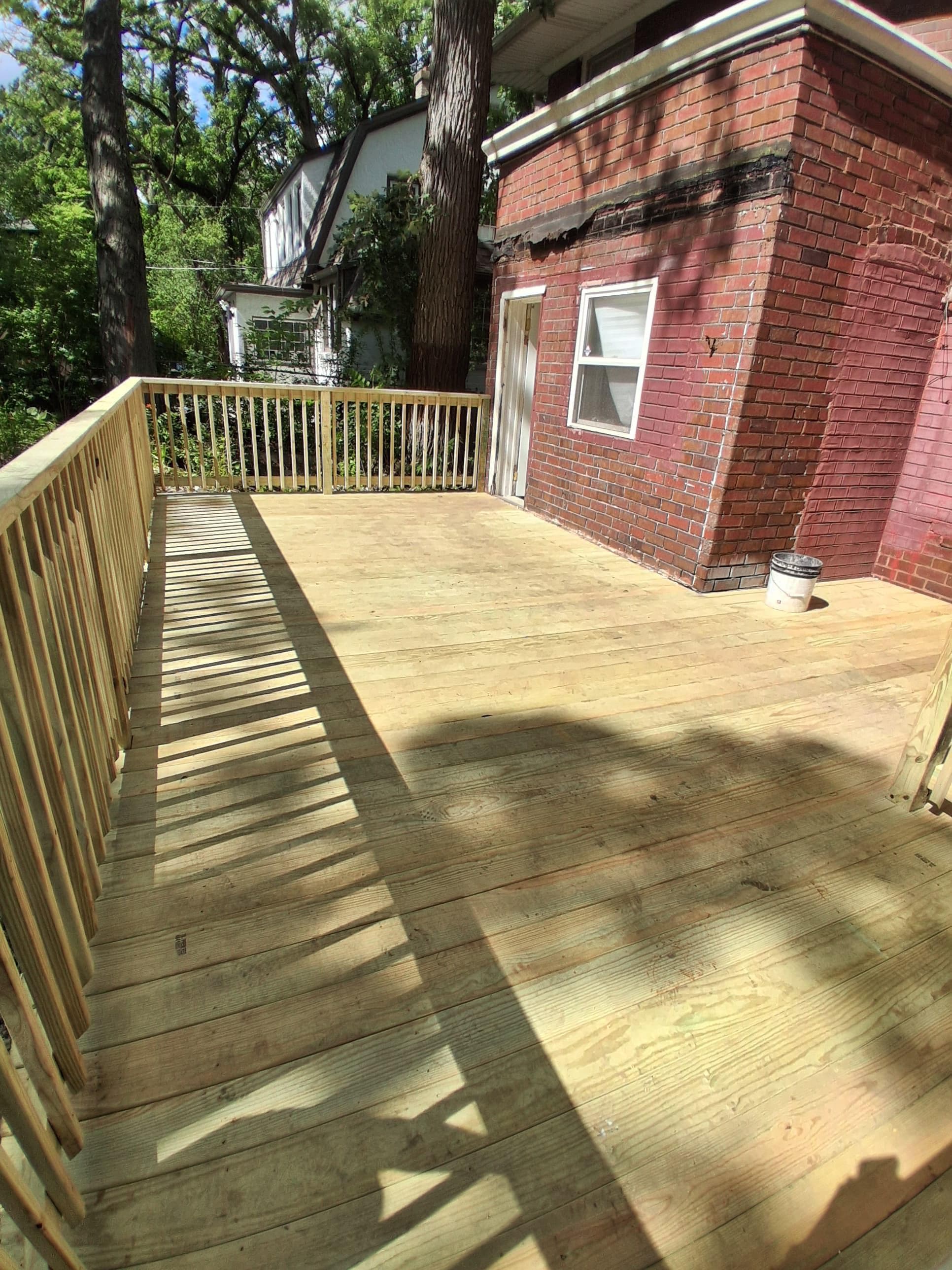 After photo from porch in Chicagoland