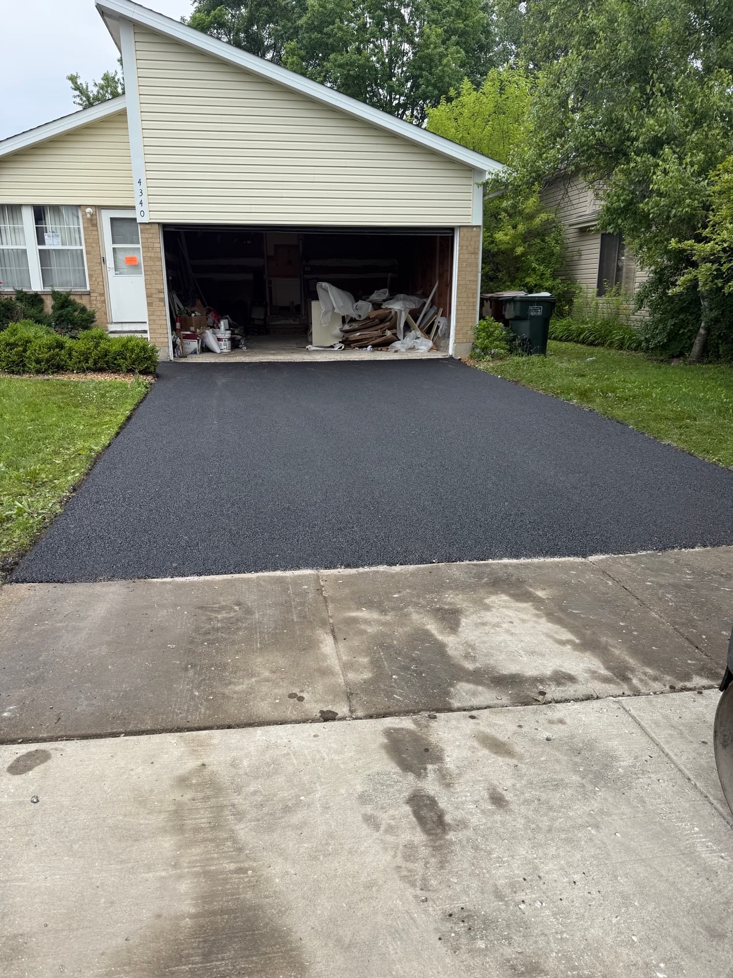 After photo from driveway in Country Club Hills, IL